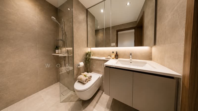 Lentor Mansion, 62 Lentor Gardens, 4 Bedrooms, 1,227 sqft, Condominium For Sale, by Wong Jun Jie, 500169410 - Bathroom - PropertyGuru.com.sg