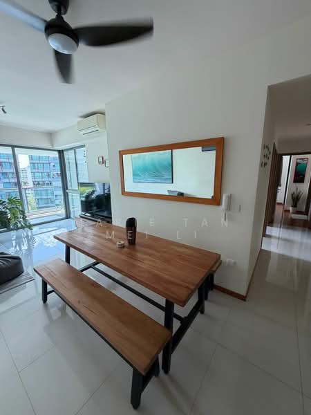 Double Bay Residences, 19B Simei Street 4, 3 Bedrooms, 1,270 sqft, Condominium For Rent, by Marie Tan Mei Li, 500169455 - Living Room - PropertyGuru.com.sg