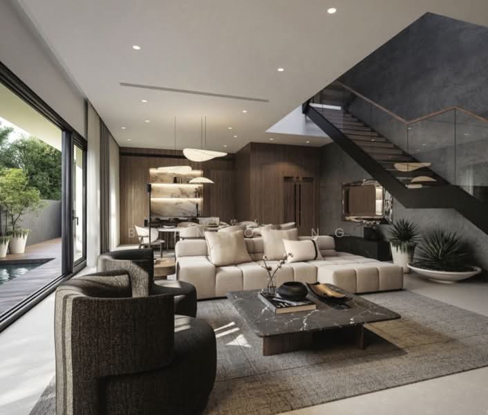 ⭐️⭐️LANDED7772 @ BRAND NEW SEMI-D NEAR SIGLAP MRT, , 5 Bedrooms, 6,152 sqft, Semi-Detached House For Sale, by Brandon Ng, 500169685 - Living Room - PropertyGuru.com.sg