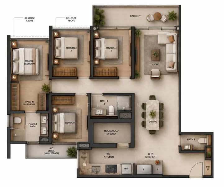 Lentor Mansion, 62 Lentor Gardens, 4 Bedrooms, 1,227 sqft, Condominium For Sale, by Ken Tan, 500169713 - PropertyGuru.com.sg