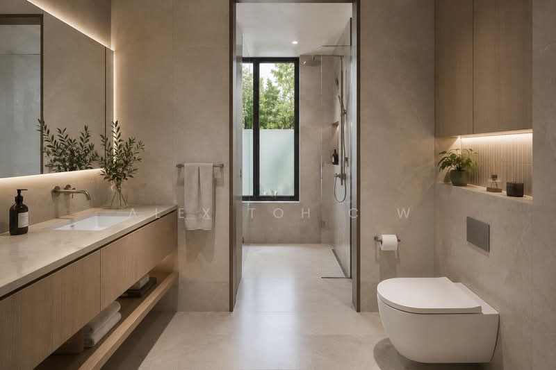 jalan lakum, Seletar Hills Estate, Seletar / Yio Chu Kang, 8 Bedrooms, 5,700 sqft, Terraced House For Sale, by Alex Toh C W, 500169871 - Bathroom - PropertyGuru.com.sg