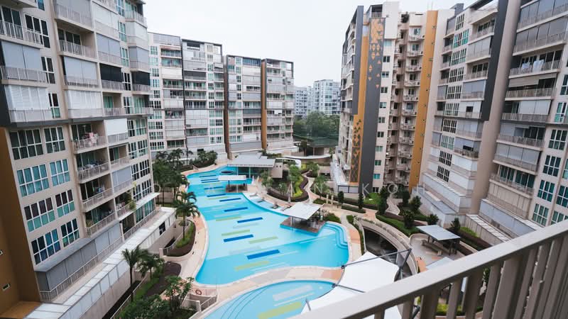 Watercolours, 27 Pasir Ris Link, 3 Bedrooms, 1,141 sqft, Executive Condominium For Sale, by Jonathan Koh, 500170094 - Balcony view - PropertyGuru.com.sg