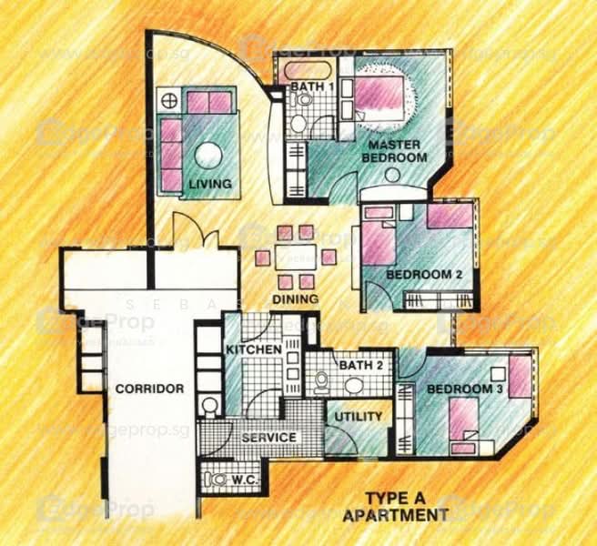 Bullion Park, 160 Lentor Loop, 3 Bedrooms, 1,238 sqft, Condominium For Sale, by Sebastian Lau, 500170225 - PropertyGuru.com.sg
