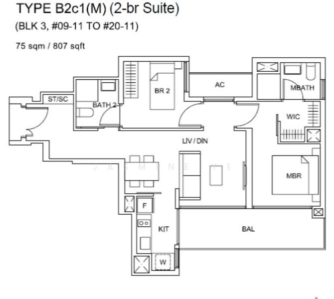 Sky Vue, 3 Bishan Street 15, 2 Bedrooms, 807 sqft, Condominium For Sale, by Jasmine Ye, 500170335 - PropertyGuru.com.sg