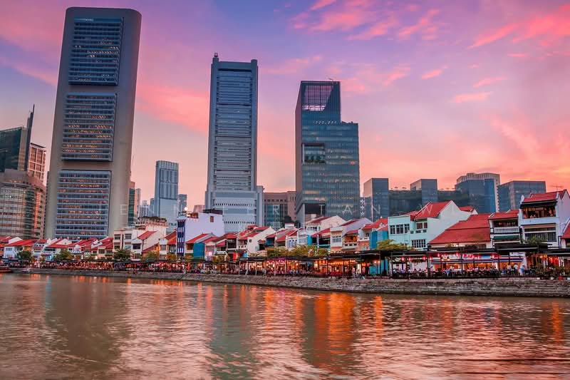 Boat Quay Conservation Shophouse, Rare Direct River Facing! F&B, 999yrs Tenure, Boat Quay, 4,200 sqft, Shop / Shophouse For Sale, by Jennifer Tan WL 陈慧莲, 500170551 - Exterior - CommercialGuru.com.sg