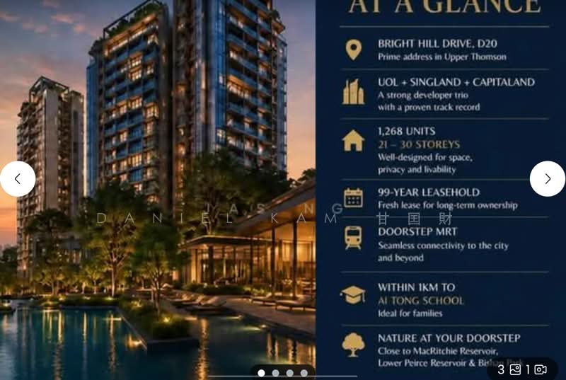 Thomson Reserve, Thomson Reserve, 4 Bedrooms, 1,239 sqft, Condominium For Sale, by Daniel Kam 甘囯財, 500170558 - PropertyGuru.com.sg