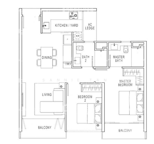 Pollen & Bleu, 15 Farrer Drive, 2 Bedrooms, 872 sqft, Condominium For Rent, by Sannie Tan, 500170660 - PropertyGuru.com.sg