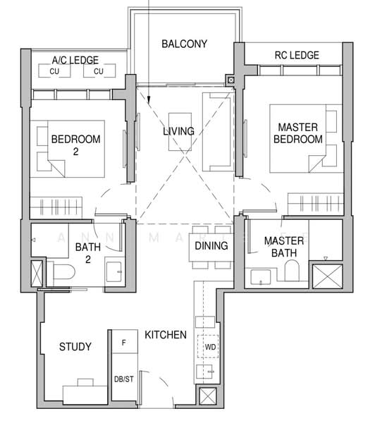 Sceneca Residence, 26 Tanah Merah Kechil Link, 3 Bedrooms, 753 sqft, Condominium For Rent, by Ann Marie Ee, 500170891 - PropertyGuru.com.sg
