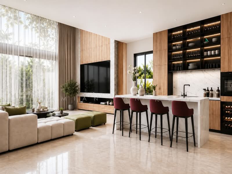 ⭐️TOP IN 2027 BRAND NEW HOUSE WITHIN 1KM OF HENRY PARK PRIMARY SCHOOL | NEAR BUS STOPS & MARKET⭐️, Tan Boon Chong Avenue Grove Tenang Istimewa Pelangi Harum Sampurna Maryland Holland Mount Sinai Moonbeam Henry Park Jalan Kebaya Jelita Greenleaf Ming Teck Sixth Namly Lim Tai See Lotus Lasia Lemon Lily Redwood Maple Fir Cypress Cherry Oak Coronation, 5 Bedrooms, 10,831 sqft, Detached House For Sale, by Damian Tan 陈係赈, 500170998 - Living Room - PropertyGuru.com.sg