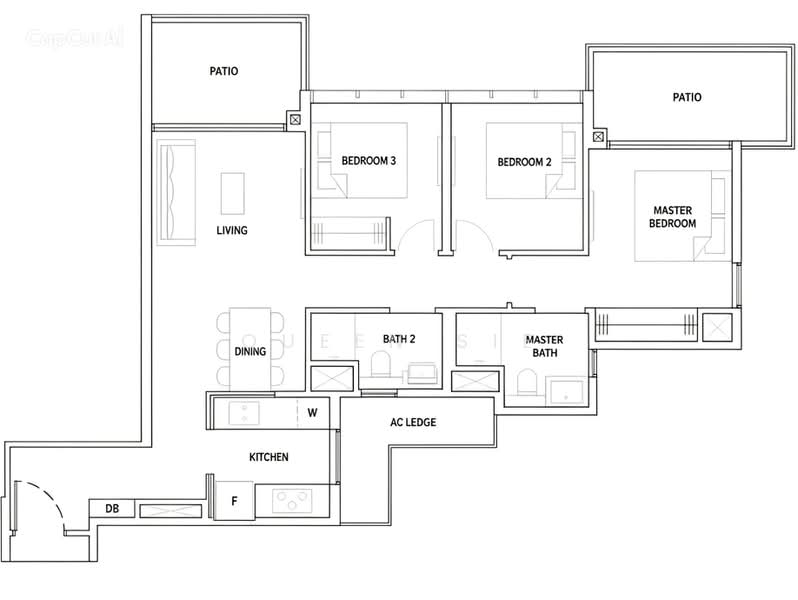 The Florence Residences, 95 Hougang Avenue 2, 3 Bedrooms, 1,023 sqft, Condominium For Sale, by Queen Sie, 500171083 - PropertyGuru.com.sg