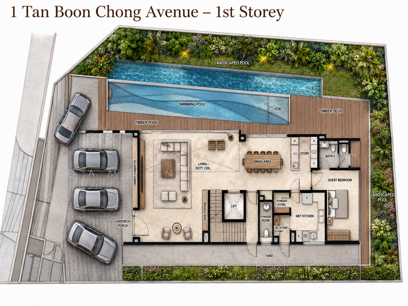 ⭐️NEAR BUS STOPS & MARKET | 1KM OF HENRY PARK PRIMARY SCHOOL | BRAND NEW 2.5-STY MODERN HOUSE⭐️, Tan Boon Chong Avenue Grove Tenang Istimewa Pelangi Harum Sampurna Maryland Holland Mount Sinai Moonbeam Henry Park Jalan Kebaya Jelita Greenleaf Ming Teck Sixth Namly Lim Tai See Lotus Lasia Lemon Lily Redwood Maple Fir Cypress Cherry Oak Coronation, 6 Bedrooms, 11,218 sqft, Bungalow House For Sale, by Damian Tan 陈係赈, 500171174 - PropertyGuru.com.sg
