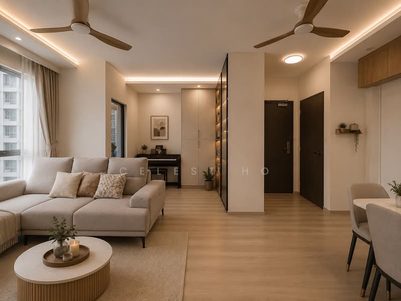The Florida, 78 Hougang Avenue 7, 3 Bedrooms, 1,313 sqft, Condominium For Sale, by Celest Ho, 500171193 - Living Room - PropertyGuru.com.sg