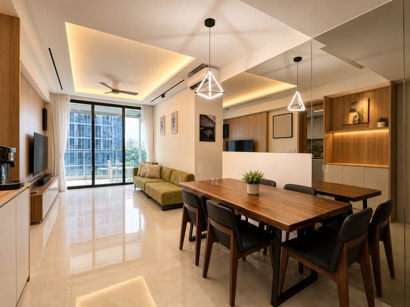 Penrose, 26 Sims Drive, 3 Bedrooms, 1,184 sqft, Condominium For Sale, by Lorraine Tan Yu Lin, 500171246 - Living Room - PropertyGuru.com.sg