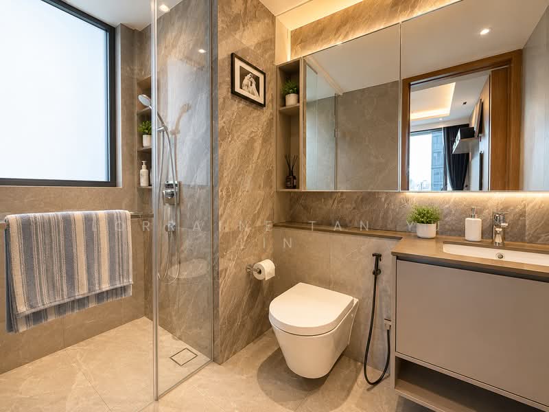 Penrose, 26 Sims Drive, 3 Bedrooms, 1,184 sqft, Condominium For Sale, by Lorraine Tan Yu Lin, 500171246 - Bathroom - PropertyGuru.com.sg