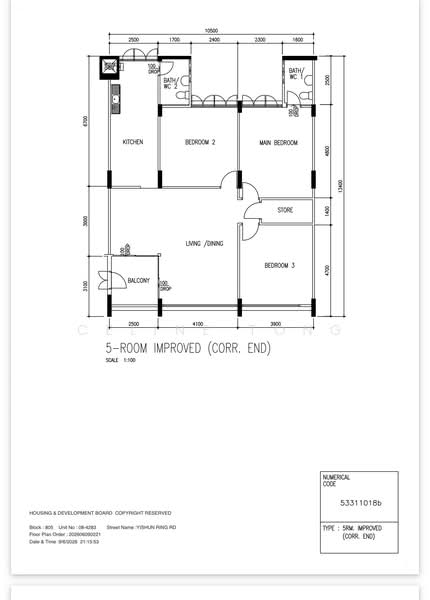 805 Yishun Ring Road, 805 Yishun Ring Road, 3 Bedrooms, 1,313 sqft, HDB Flat For Sale, by Celine Tong, 500171294 - PropertyGuru.com.sg