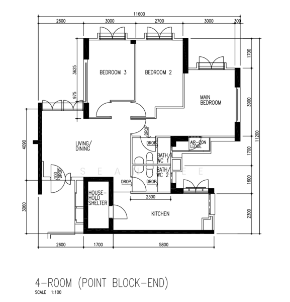 47 Jalan Tiga, 47 Jalan Tiga, 3 Bedrooms, 915 sqft, HDB Flat For Rent, by Sean Lee, 500171336 - PropertyGuru.com.sg