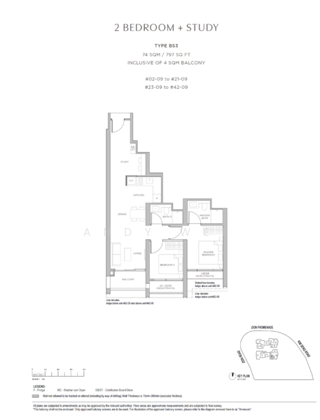 Promenade Peak, 1 Zion Road, 2 Bedrooms, 764 sqft, Condominium For Sale, by Andy Wee, 500171346 - PropertyGuru.com.sg