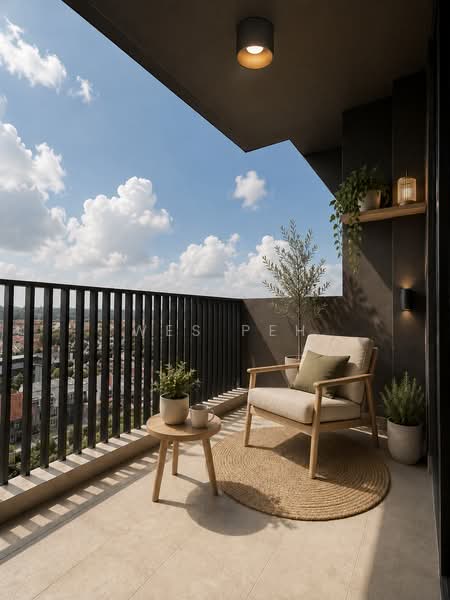 Lentor Modern, Lentor Central, 3 Bedrooms, 990 sqft, Condominium For Sale, by Wes Peh, 500171398 - Balcony - PropertyGuru.com.sg
