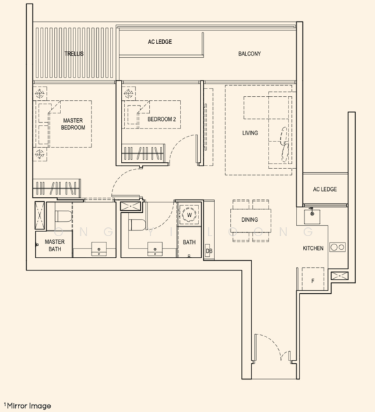 Kandis Residence, 2 Kandis Link, 2 Bedrooms, 797 sqft, Condominium For Sale, by Ong Yi Loong, 500171447 - PropertyGuru.com.sg