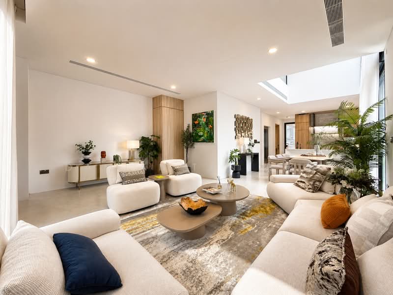 ⭐️WITHIN 1KM OF SCGS (PRIMARY) | RARE BRAND NEW MODERN 2.5-STY CORNER TER NEAR BOTANIC GARDENS MRT⭐️, Kheam Hock Road Trevose Tempua University Bahasa Unggas Seni Tudor Camborne Ilmu Adat Sejarah Shelford Watten Hillcrest Berrima Narooma Dalkeith Harlyn Merryn Harom Setangkai Princess Wales Prince Coronation King's Queen's Duke's Duchess Prince Lily, 6 Bedrooms, 7,898 sqft, Corner Terrace For Sale, by Damian Tan 陈係赈, 500171473 - Living Room - PropertyGuru.com.sg