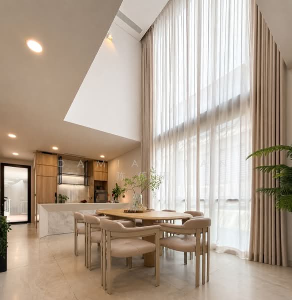⭐️WITHIN 1KM OF SCGS (PRIMARY) | RARE BRAND NEW MODERN 2.5-STY CORNER TER NEAR BOTANIC GARDENS MRT⭐️, Kheam Hock Road Trevose Tempua University Bahasa Unggas Seni Tudor Camborne Ilmu Adat Sejarah Shelford Watten Hillcrest Berrima Narooma Dalkeith Harlyn Merryn Harom Setangkai Princess Wales Prince Coronation King's Queen's Duke's Duchess Prince Lily, 6 Bedrooms, 7,898 sqft, Corner Terrace For Sale, by Damian Tan 陈係赈, 500171473 - Dining Room - PropertyGuru.com.sg
