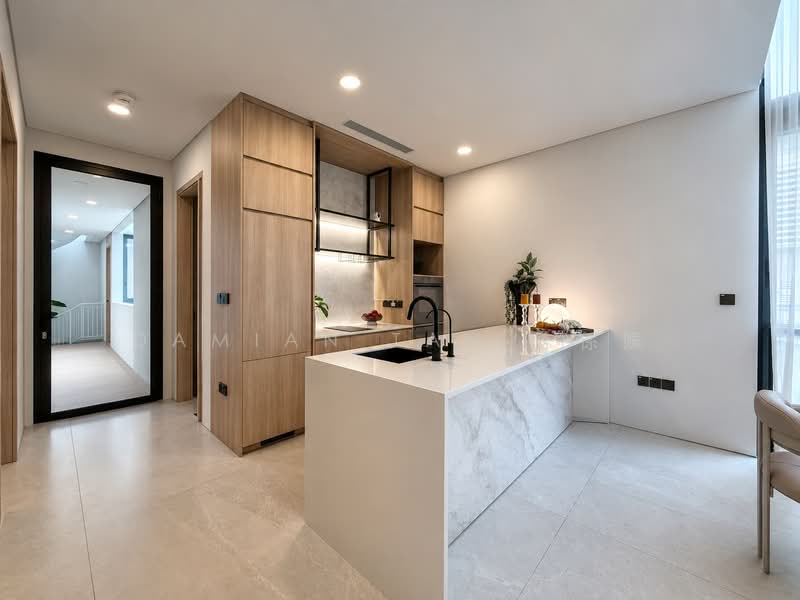 ⭐️WITHIN 1KM OF SCGS (PRIMARY) | RARE BRAND NEW MODERN 2.5-STY CORNER TER NEAR BOTANIC GARDENS MRT⭐️, Kheam Hock Road Trevose Tempua University Bahasa Unggas Seni Tudor Camborne Ilmu Adat Sejarah Shelford Watten Hillcrest Berrima Narooma Dalkeith Harlyn Merryn Harom Setangkai Princess Wales Prince Coronation King's Queen's Duke's Duchess Prince Lily, 6 Bedrooms, 7,898 sqft, Corner Terrace For Sale, by Damian Tan 陈係赈, 500171473 - Dry Kitchen - PropertyGuru.com.sg