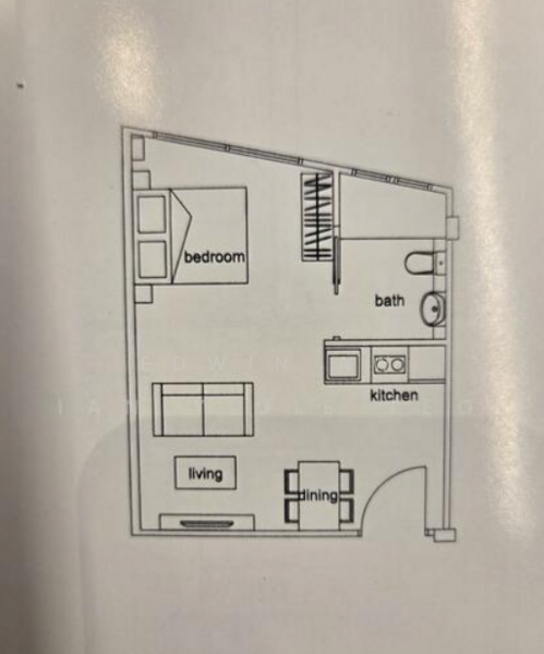 Attitude @ Kim Yam, 1 Kim Yam Road, 1 Bedroom, 334 sqft, Condominium For Rent, by Edwin Aw, 500171481 - PropertyGuru.com.sg
