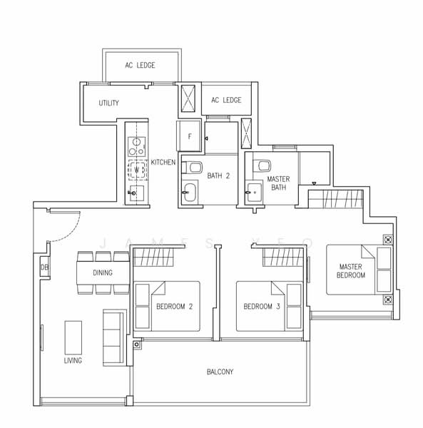 Lattice One, 1 Seraya Crescent, 3 Bedrooms, 872 sqft, Condominium For Sale, by James Yeo, 500171544 - PropertyGuru.com.sg