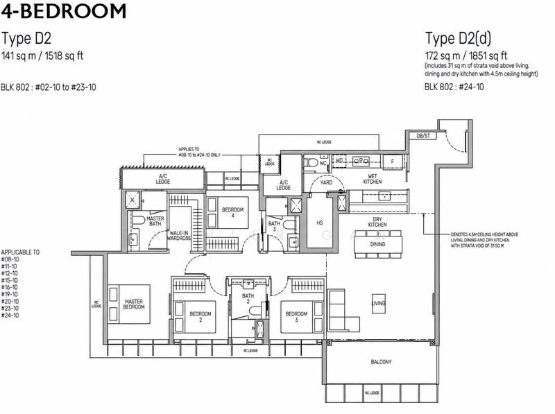 The Myst, 800 Upper Bukit Timah Road, 4 Bedrooms, 1,518 sqft, Condominium For Sale, by Xavier Gan, 500171570 - Master Bedroom - PropertyGuru.com.sg