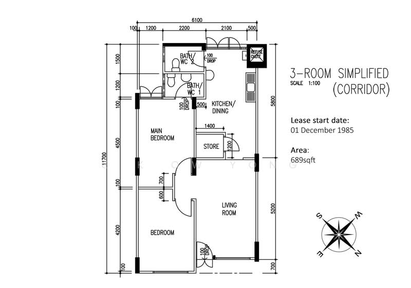 241 Serangoon Avenue 3, 241 Serangoon Avenue 3, 2 Bedrooms, 689 sqft, HDB Flat For Sale, by C K Ow Yong, 500171658 - PropertyGuru.com.sg