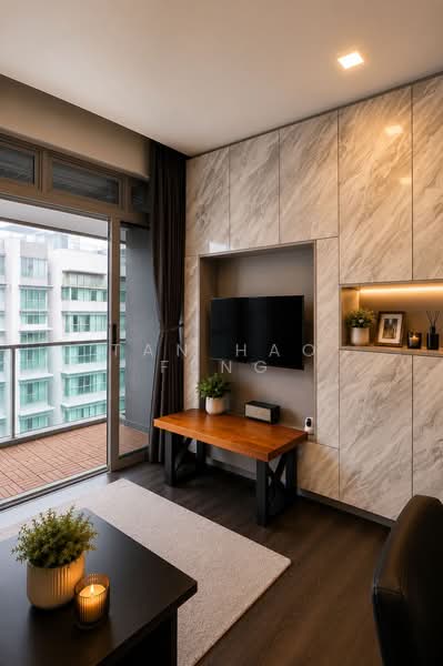 1km to Kong Hwa. Owner-Stay Well Maintained, , 2 Bedrooms, 506 sqft, Apartment For Sale, by Tan Hao Feng, 500171869 - Living Room - PropertyGuru.com.sg