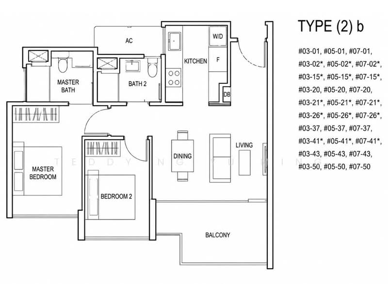 The Inflora, 51 Flora Drive, 2 Bedrooms, 743 sqft, Condominium For Sale, by Teddy Ng Yu Ming, 500172064 - PropertyGuru.com.sg