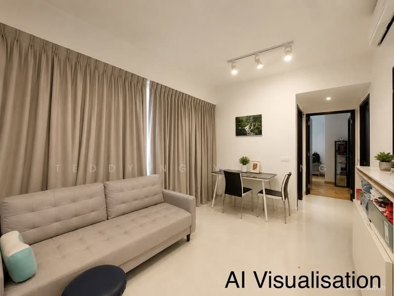 The Inflora, 51 Flora Drive, 2 Bedrooms, 743 sqft, Condominium For Sale, by Teddy Ng Yu Ming, 500172064 - Living Room - PropertyGuru.com.sg