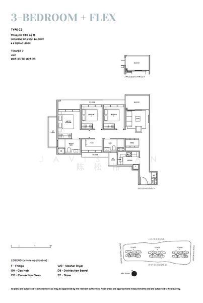 Lentor Modern, Lentor Central, 3 Bedrooms, 980 sqft, Condominium For Sale, by Javis Tan 陈松伟, 500172090 - PropertyGuru.com.sg