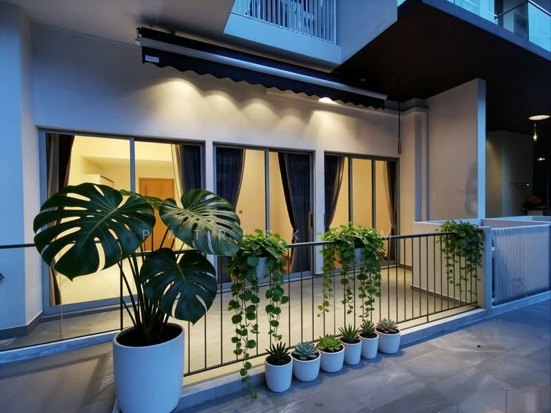 Casa Cambio, 11 Lim Tua Tow Road, 2 Bedrooms, 560 sqft, Condominium For Rent, by Patrick Lim, 500172095 - Balcony with Pool View - PropertyGuru.com.sg