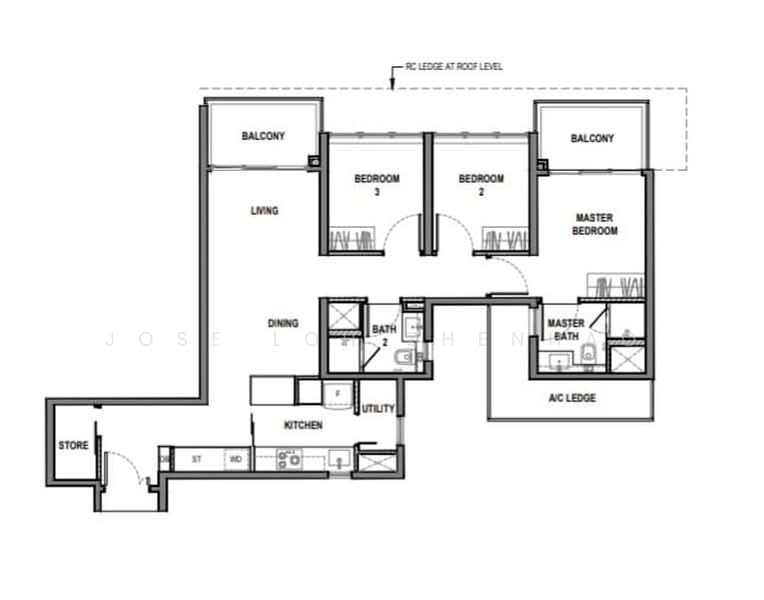 Sengkang Grand Residences, 86 Compassvale Bow, 3 Bedrooms, 1,055 sqft, Condominium For Sale, by Jose Loh Zhenhao, 500172276 - PropertyGuru.com.sg