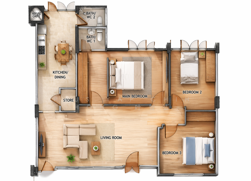412 Saujana Road, 412 Saujana Road, Room Rental, 250 sqft, HDB Flat For Rent, by Pius Yap Chih Hong 叶智弘, 500172328 - PropertyGuru.com.sg