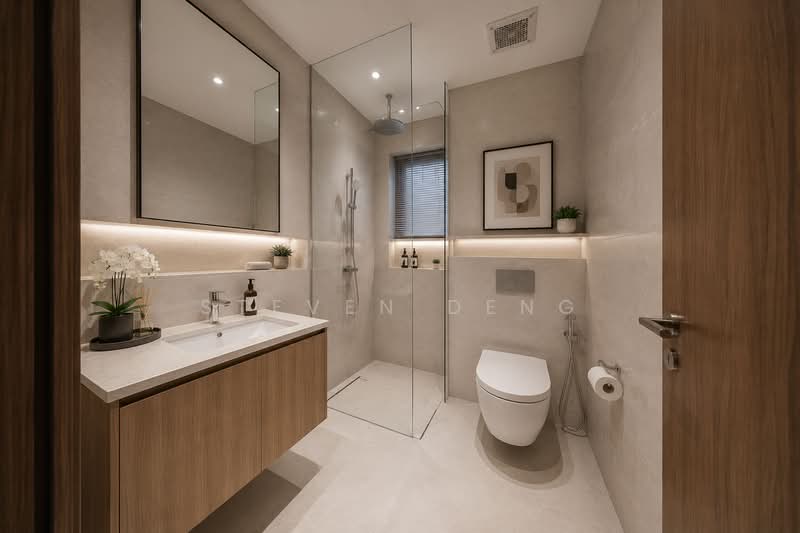 PREVIEW 4TH JULY – THE PRECINCT'S CHEAP LAND PLOT!, , 3 Bedrooms, 969 sqft, Condominium For Sale, by Steven Deng, 500172384 - Bathroom - PropertyGuru.com.sg