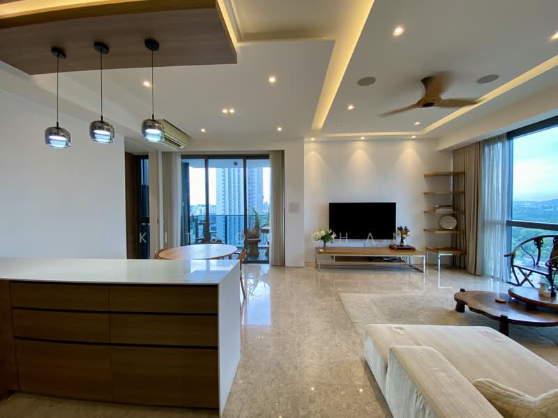 Echelon, 9 Alexandra View, 3 Bedrooms, 1,292 sqft, Condominium For Rent, by Kitson Chan, 500172772 - Living Room - PropertyGuru.com.sg