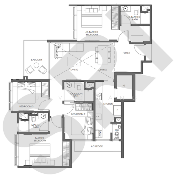 Parq Bella, 234 Tembeling Rd, 4 Bedrooms, 1,593 sqft, Condominium For Sale, by David Tang 董家伟, 500172780 - PropertyGuru.com.sg