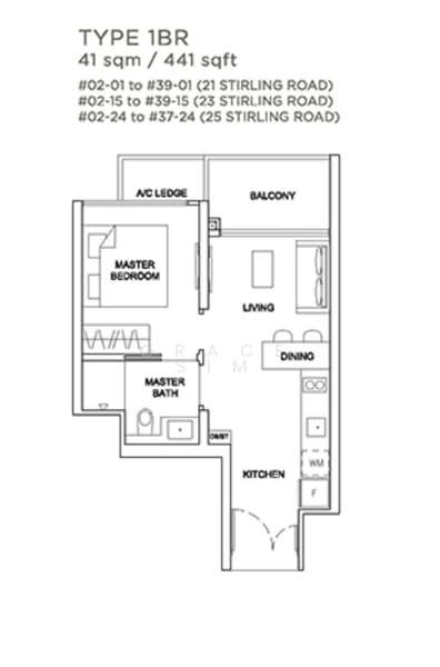 Stirling Residences, 21 Stirling Road, 1 Bedroom, 441 sqft, Condominium For Sale, by Grace Sim, 500172840 - PropertyGuru.com.sg