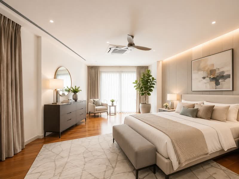 Serangoon Garden Estate, 3 Conway Grove, 6 Bedrooms, 5,500 sqft, Semi-Detached House For Rent, by Shandy Tong, 500172984 - Master Bedroom - PropertyGuru.com.sg