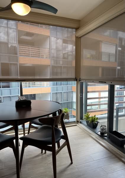 Sophia Hills, 7 Mount Sophia, 1 Bedroom, 570 sqft, Condominium For Rent, by Lawrence Goh, 500173076 - Customised Balcony + Dining 2 Of 2. - PropertyGuru.com.sg