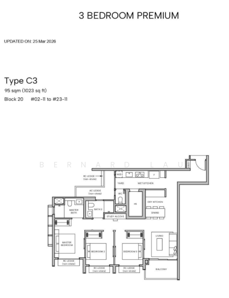 Hudson Place Residences, , 3 Bedrooms, 1,023 sqft, Condominium For Sale, by Bernard Lau, 500173122 - PropertyGuru.com.sg