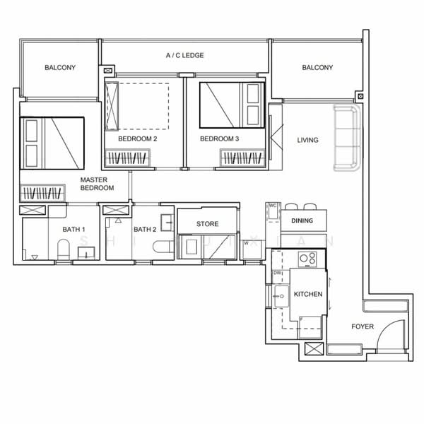 Urban Treasures, 205 Jalan Eunos, 3 Bedrooms, 1,012 sqft, Condominium For Sale, by Shi Huixian, 500173294 - PropertyGuru.com.sg