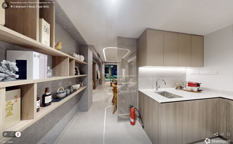 Hillock Green, 22-28 Lentor Central, 2 Bedrooms, 624 sqft, Condominium For Sale, by Kenneth Yeo, 500173576 - photo: showflat matterport screenshot - PropertyGuru.com.sg