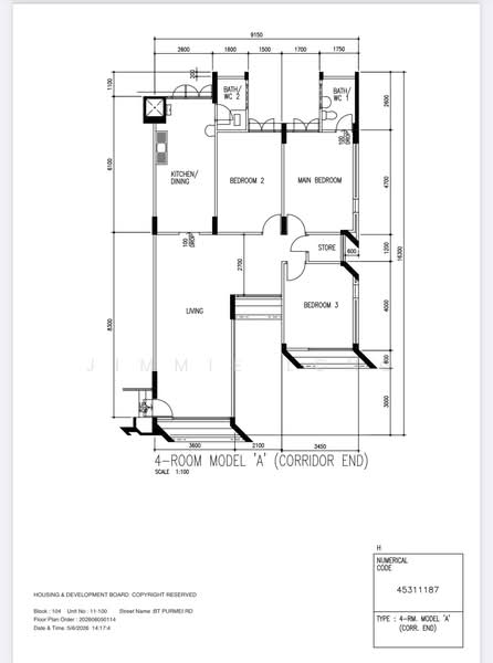 104 Bukit Purmei Road, 104 Bukit Purmei Road, 3 Bedrooms, 1,130 sqft, HDB Flat For Sale, by Jimmie Long, 500173662 - PropertyGuru.com.sg