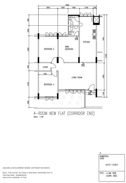 412 Hougang Avenue 10, 412 Hougang Avenue 10, 3 Bedrooms, 980 sqft, HDB Flat For Sale, by Nelson Chung, 500173962 - PropertyGuru.com.sg