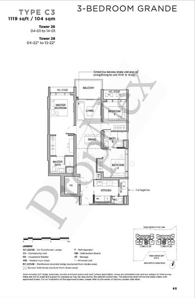 Sceneca Residence, Tanah Merah Kechil Link, 3 Bedrooms, 1,119 sqft, Condominium For Rent, by Fiona Choong, 500174034 - PropertyGuru.com.sg