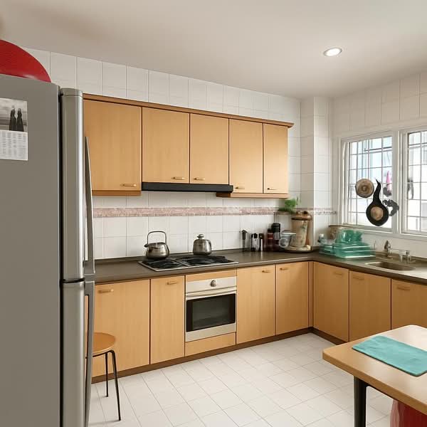 1km Maris Stella, Near Mrt, 3sty, Gd Layout, Gd Wind Flow. No Spilt Level, Serangoon Estate, Bartley Estate, 5 Bedrooms, 2,600 sqft, Terraced House For Sale, by Alex Ng, 500174078 - Kitchen - PropertyGuru.com.sg